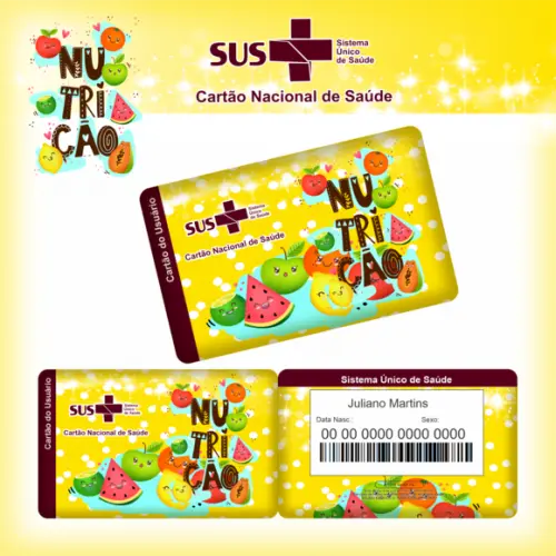 Cartão SUS Profissões Nutrição