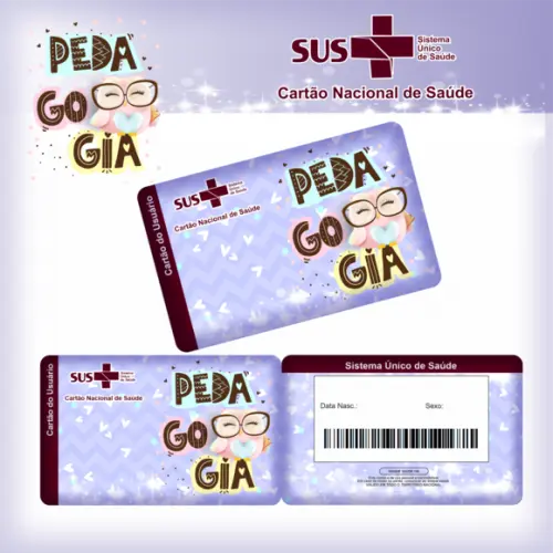 Cartão SUS Profissões Pedagogia