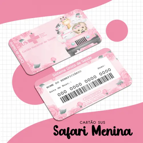 Cartão SUS Safari Menina