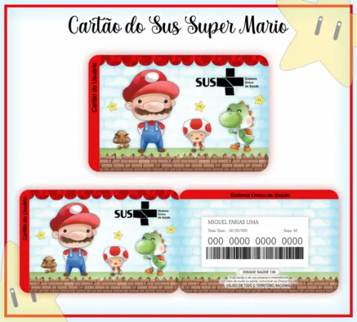 Cartão SUS Super Mário