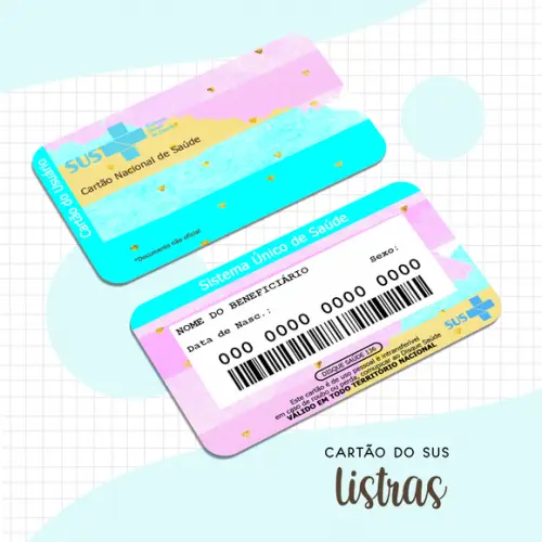 Cartão SUS Tye Die