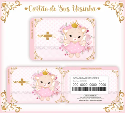 Cartão SUS Ursinha