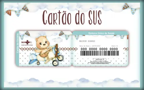 Cartão Sus Ursinho Aviador