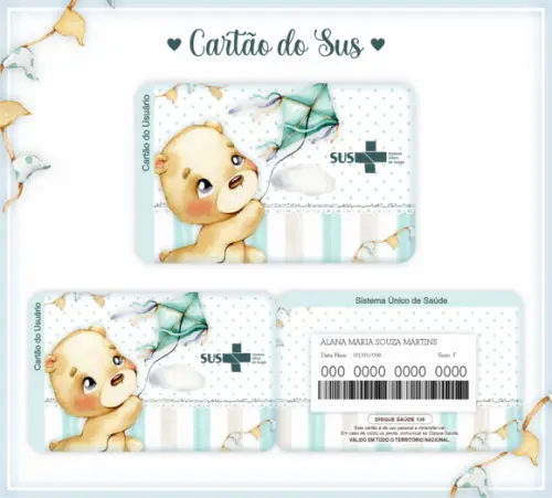 Cartão SUS Ursinho