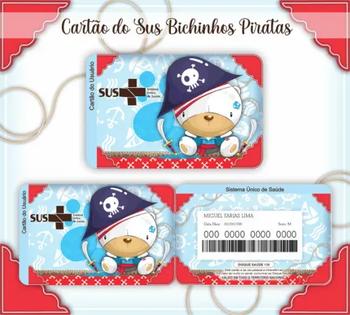 Cartão Sus Ursinho Pirata