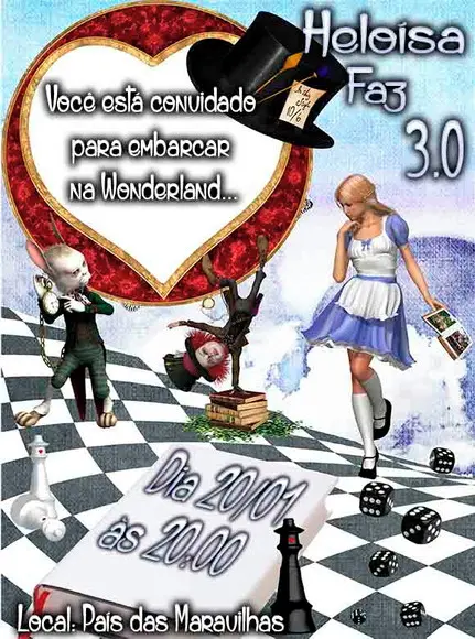 Convite Digital Alice País Maravilhas