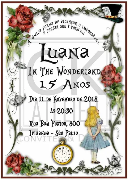Convite Digital Alice País Maravilhas