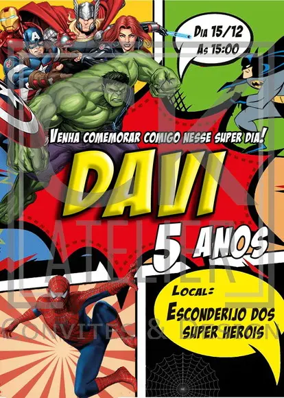Convite Digital Avengers