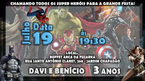 Convite Digital Avengers