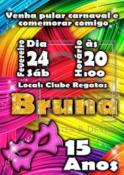 Convite Digital Baile de Máscaras