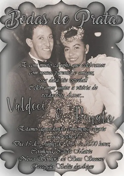 Convite Digital Bodas de Prata