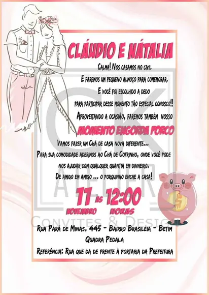 Convite Digital Chá Cofrinho