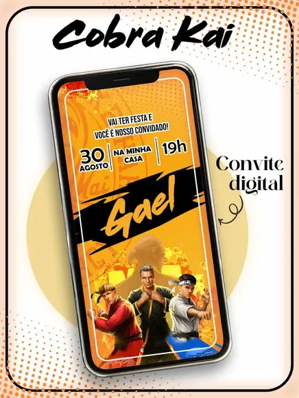 Convite Digital Cobra Kay
