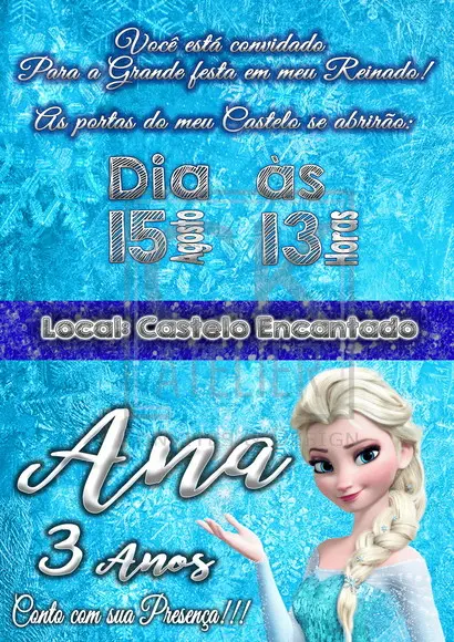 Convite Digital Frozen