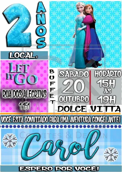 Convite Digital Frozen