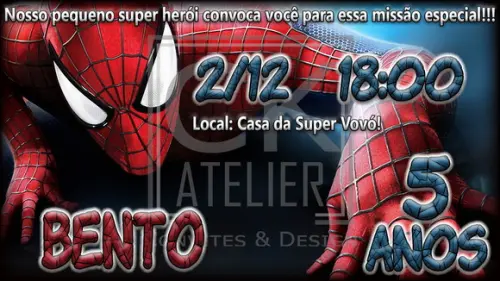 Convite Digital Homem Aranha