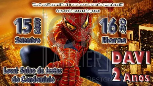 Convite Digital Homem Aranha