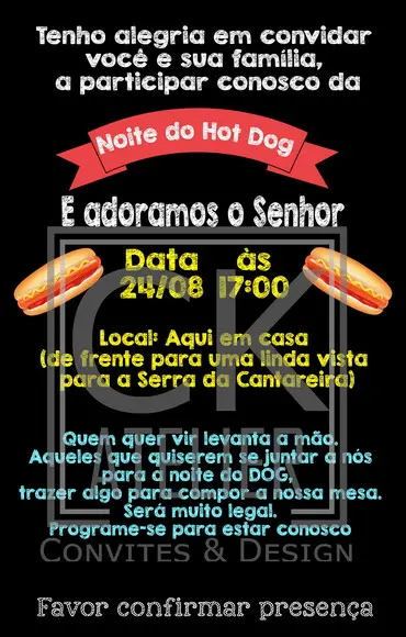 Convite Digital Hot Dog