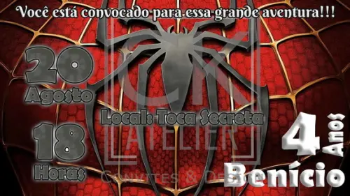 Convite Digital Homem Aranha