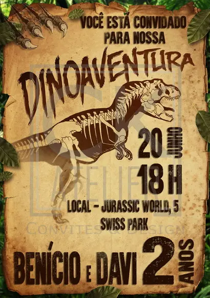 Convite Digital Jurassic