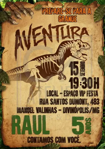 Convite Digital Jurassic