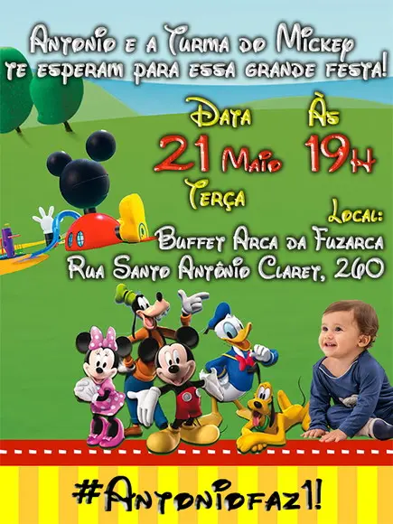 Convite Digital Mickey