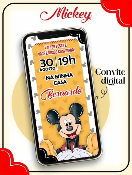 Convite Digital Mickey