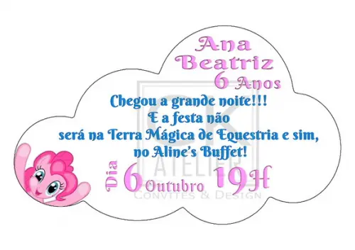 Convite Digital My Little Poney