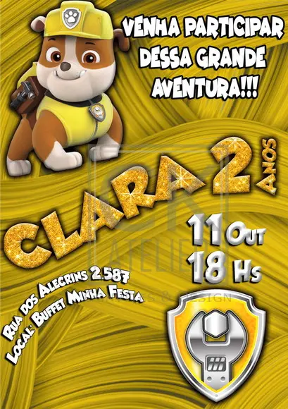 Convite Digital Patrulha Canina