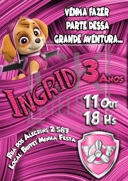 Convite Digital Patrulha Canina