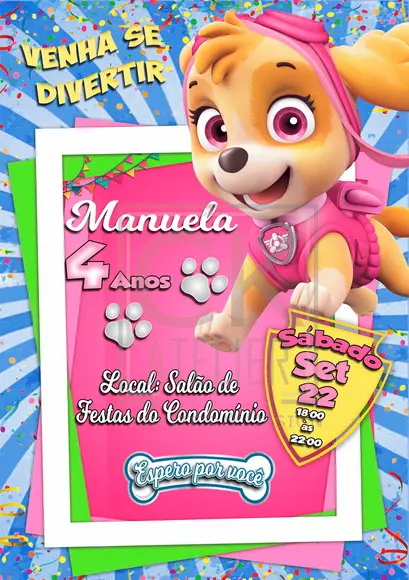 Convite Digital Patrulha Canina