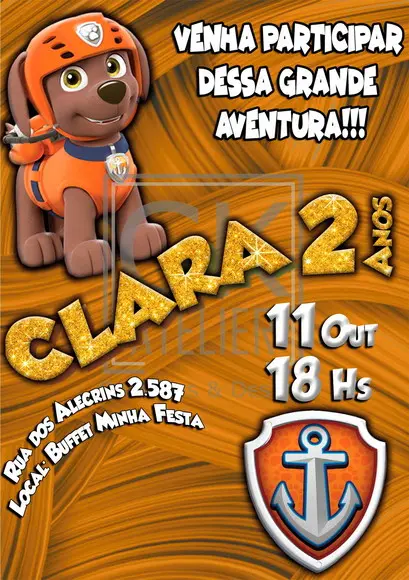 Convite Digital Patrulha Canina