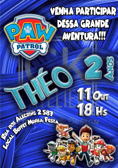 Convite Digital Patrulha Canina