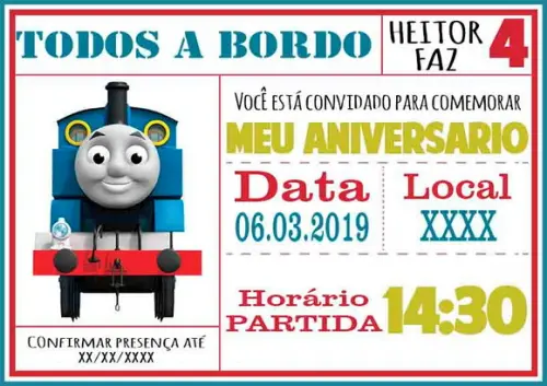 Convite Digital Tomas e seus amigos