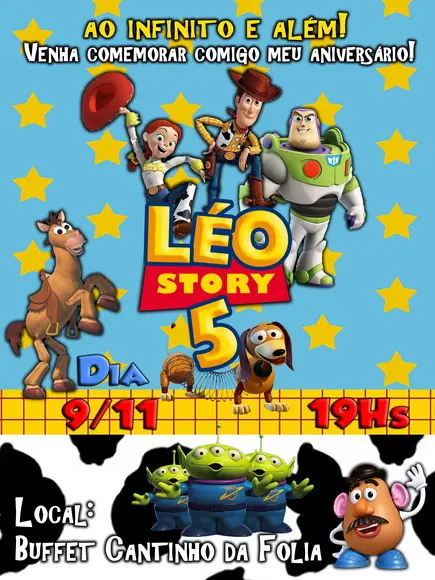 Convite Digital Toy Story