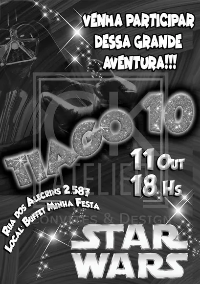 Convite Digital Star Wars