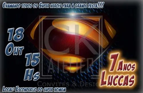 Convite Digital Super Homem