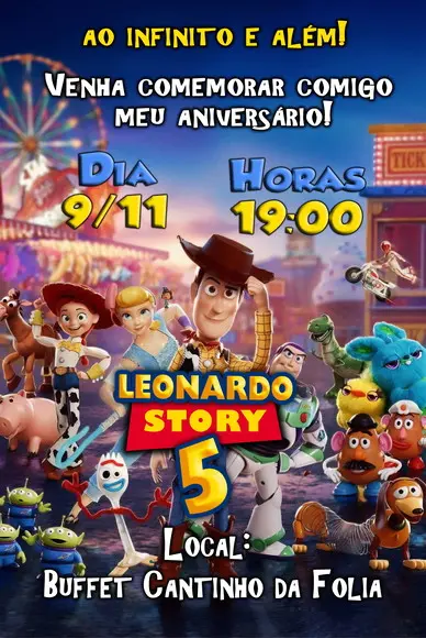 Convite Digital Toy Story
