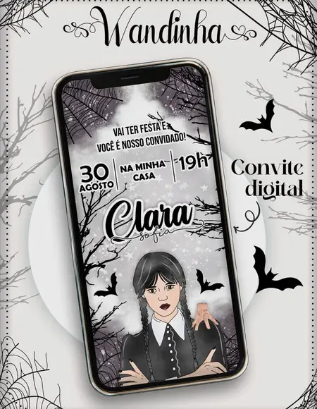 Convite Digital Wandinha