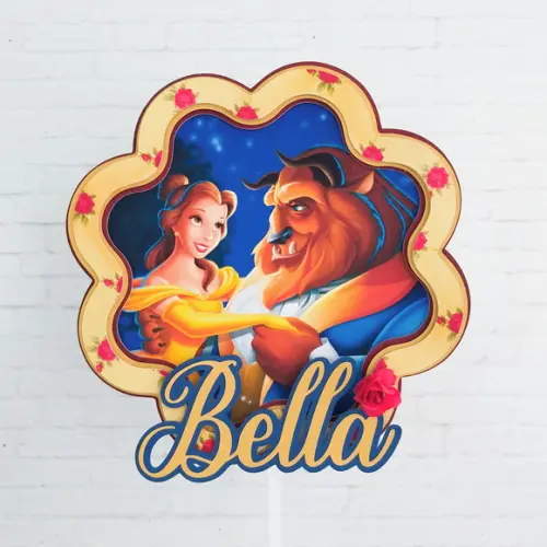 Topo De Bolo A Bela E A Fera