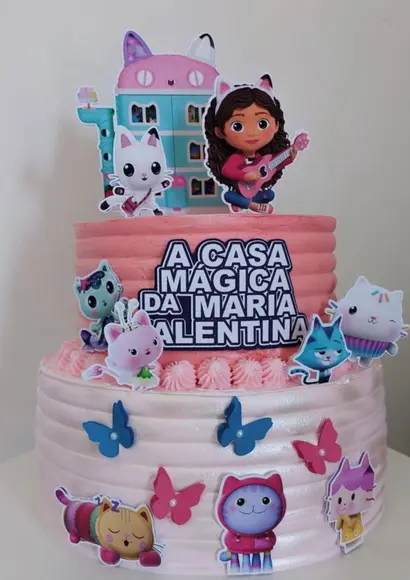 Topo de Bolo a Casa Mágica da Gabi