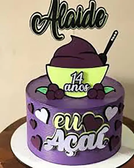 Topo de Bolo Açai