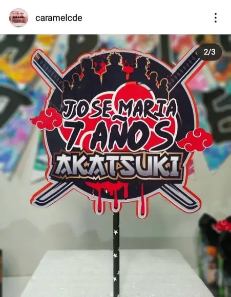 Topo de Bolo Akatsuki