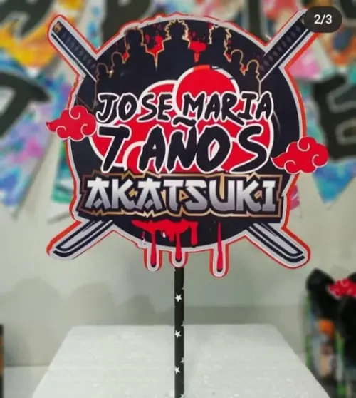 Topo de Bolo Akatsuki