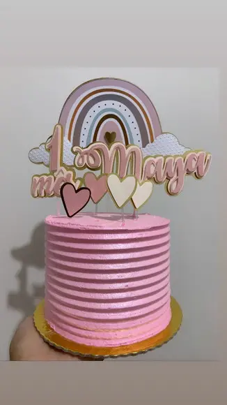 Topo de Bolo Arco Íris