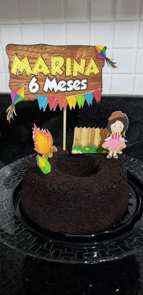 Topo de Bolo Arraiá