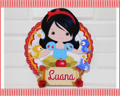 Topo de Bolo Branca de Neve