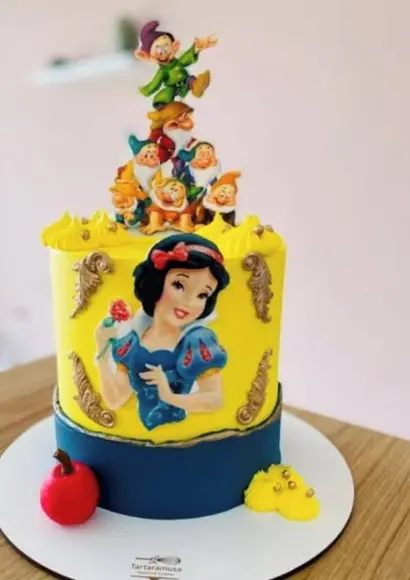 Topo de Bolo Branca de Neve