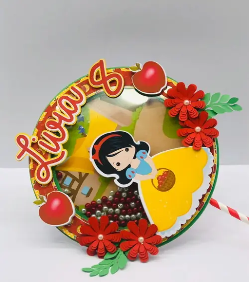 Topo de Bolo Branca de Neve