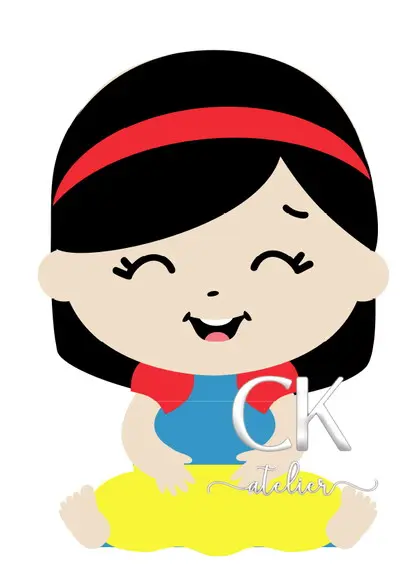 Topo De Bolo Branca De Neve